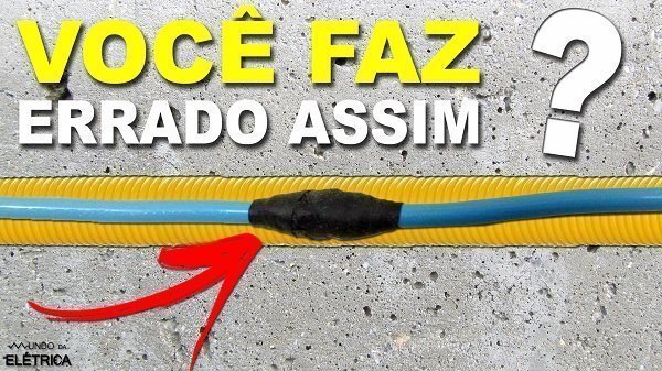 As emendas sempre devem estar em caixas de passagem.