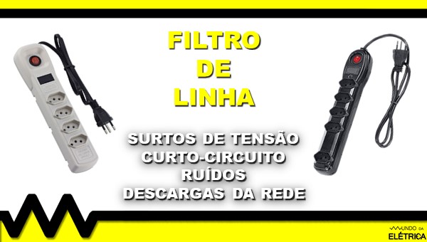 Veja um filtro de linha e suas proteções.