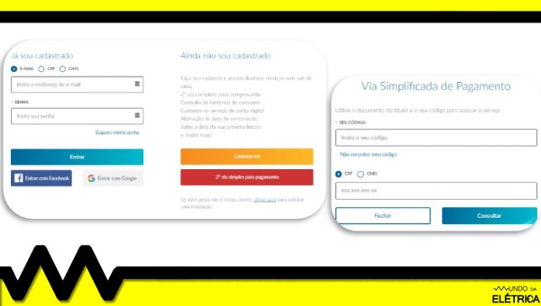Faça o login ou emita a conta simplificada.