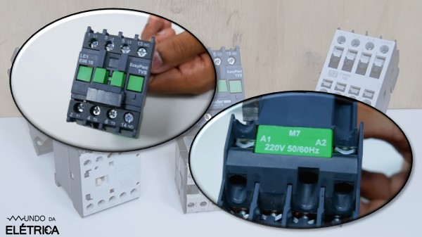Os contatores são um conjunto de contatos que é acionado por eletroímã.