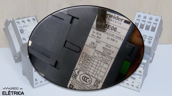 O contator é um componente elétrico que suportar acionar cargas de alta corrente elétrica.
