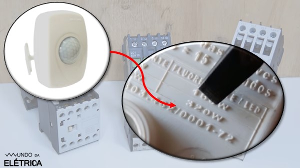 Alteração e na parte de comanda da carga onde temos que substituir o interruptor pelo sensor.
