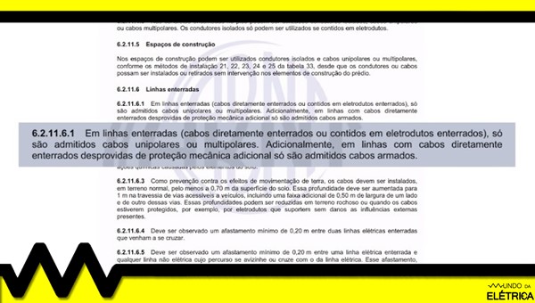 Veja o que a norma diz sobre o assunto.