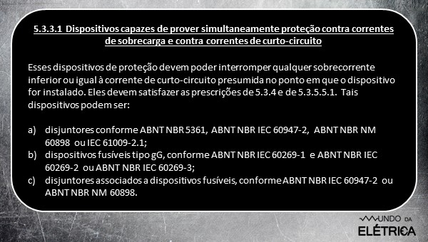 Dispositivos de proteção múltipla.