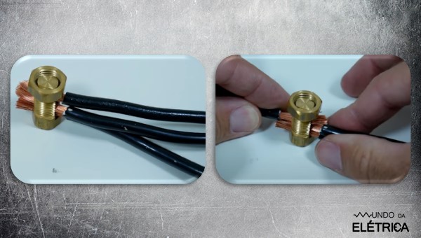 Emenda de Cabos com Conector Split Bolt