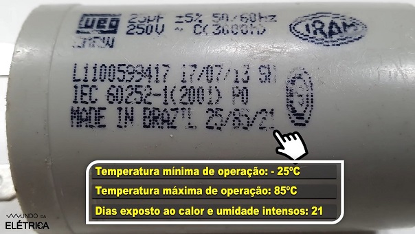 Capacitor para ventilador